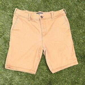 Express Men's Light Brown Flat Front Shorts